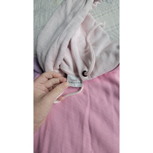 Teddy Fresh Colorblock Pastel Hoodie – Size L - Picture 3 of 7